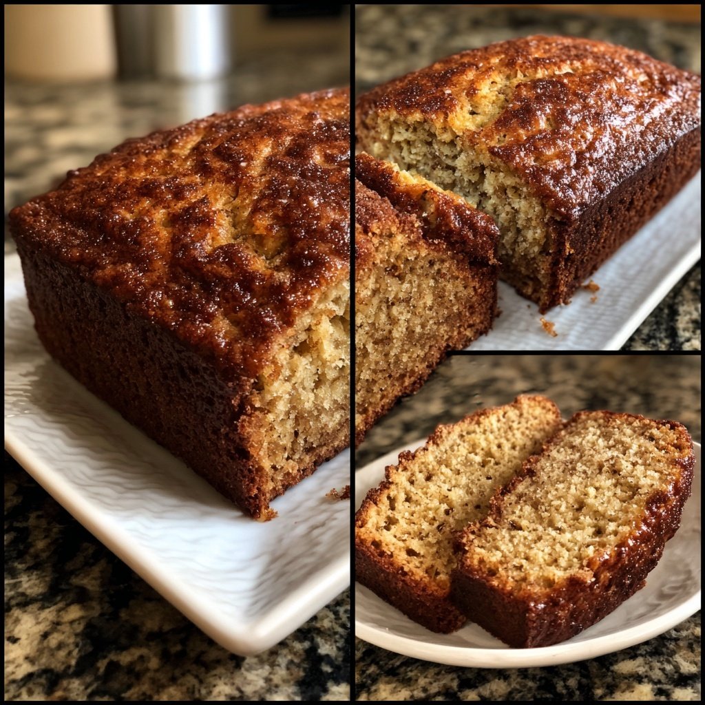 Banana Bread with Cinnamon Sugar Topping Recipe