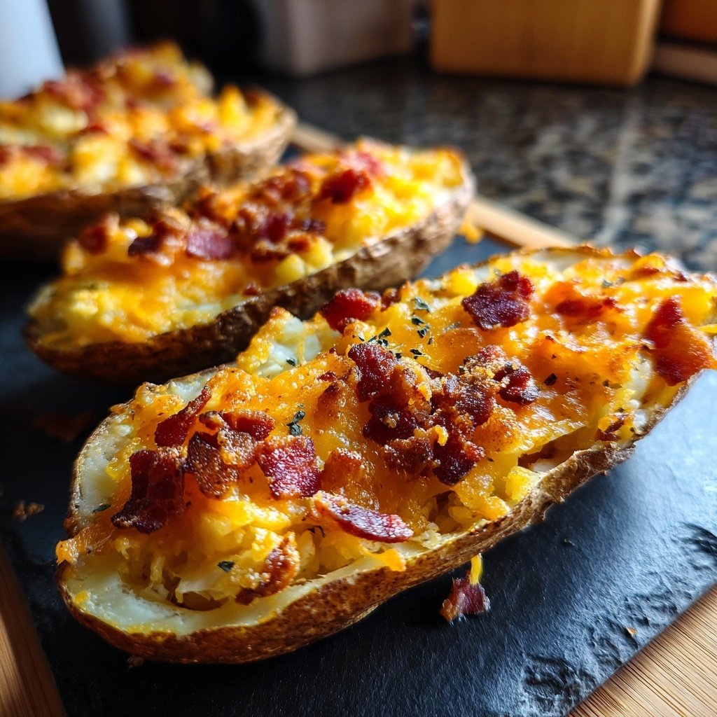 Super Bowl Party Food Stuffed Potato Skins