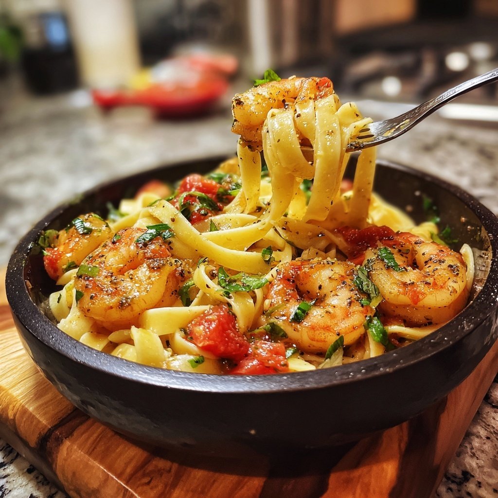 Shrimp Tomato Basil Pasta