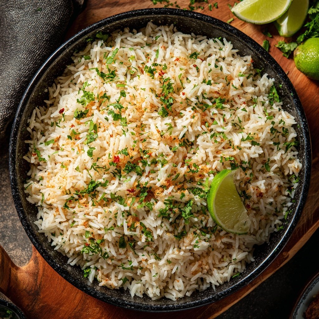 Jamaican Garlic Lime Rice Skillet