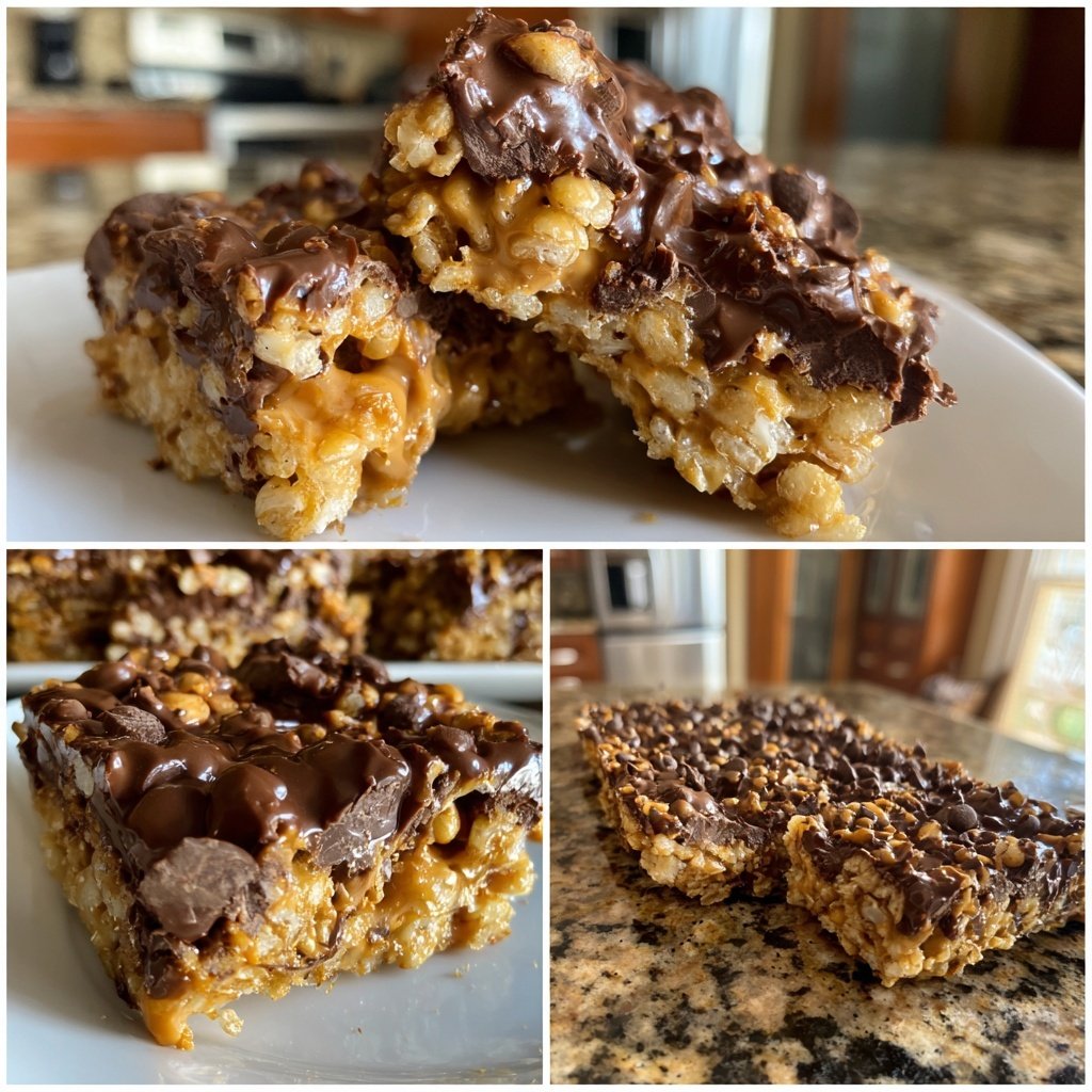 Chocolate Peanut Butter Rice Crispy Treats
