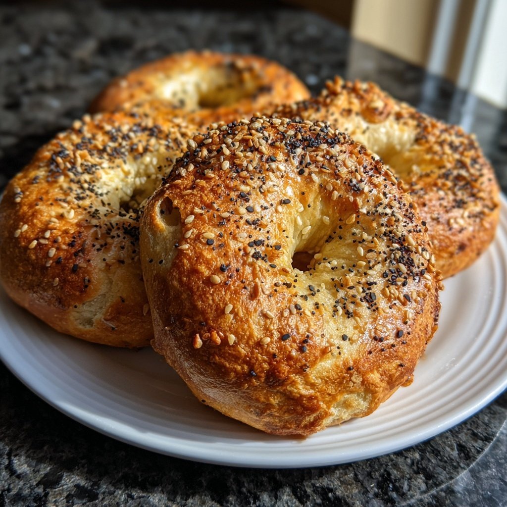 Oven Baked Yogurt Bagels