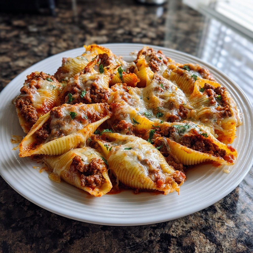 Ground Beef Stuffed Shells
