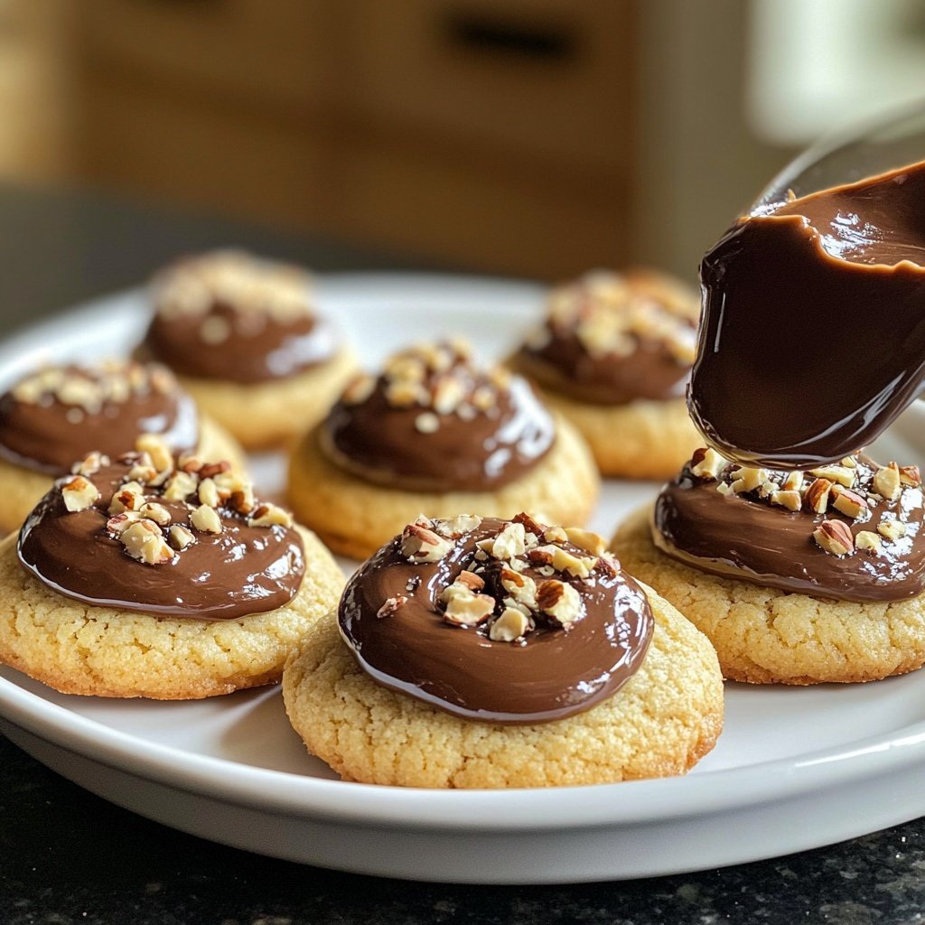Hazelnut Thumbprint Cookies with Silky Ganache