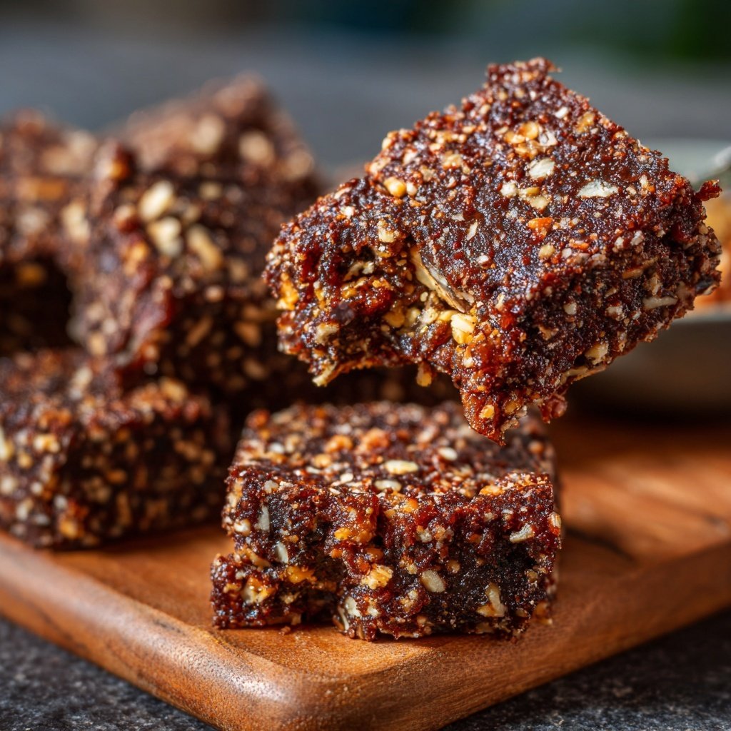 Chocolate Almond Date Snack Squares